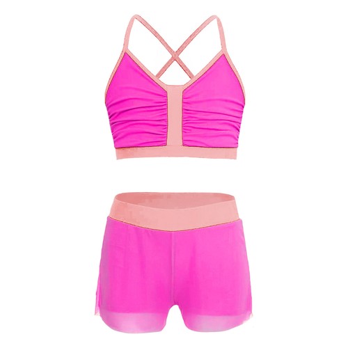Costume da bagno bambina ragazza moda costume da bagno canotta outfit hawaiano color block - Foto 41 di 72