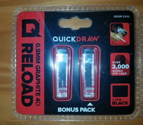 Lot of 3 Lead Graphite 20 Stick Refill Reload Pack for Quickdraw Tape Measure - Picture 2 of 3