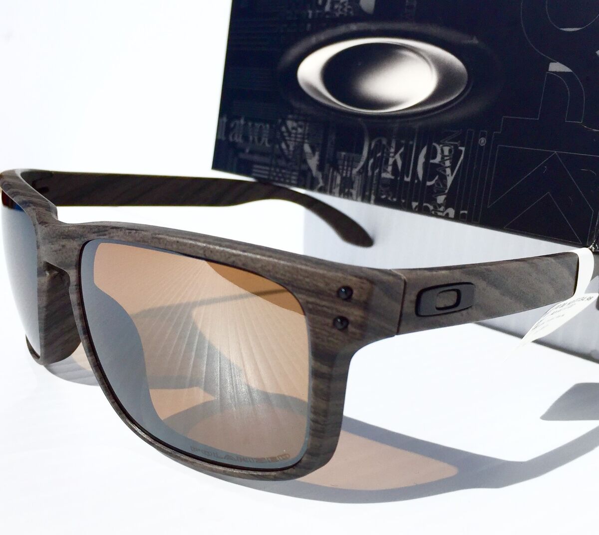 NEW* Oakley HOLBROOK XL Woodgrain POLARIZED PRIZM Tungsten GOLF Sunglass  9417-06