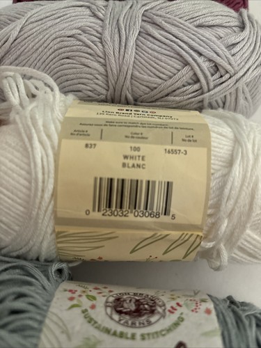 Truboo Rayon From Bamboo Yarn Lt. Blue Silver Purple White 4 Skein Lot - Picture 9 of 10