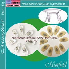 5 pairs Nose pads for Ray Ban replacement Clip on PVC  16 mm