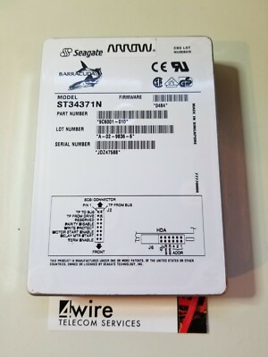 Seagate ST34371N 4GB SCSI 50 PIN  3.5'' HDD P/N: 9C6001-010