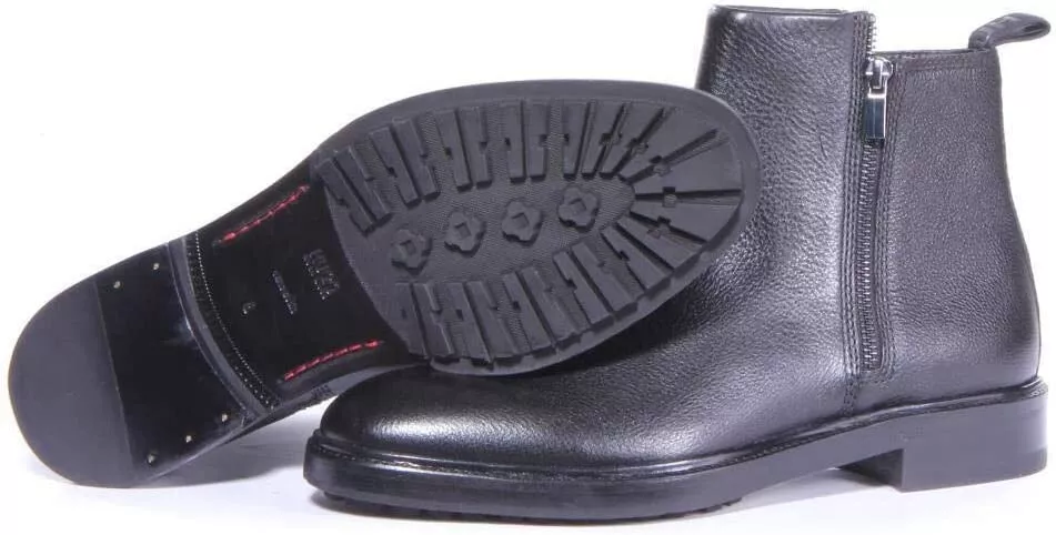 Hugo Boss Men Bohemian Double Zip Leather Boots Size 11.5 eBay