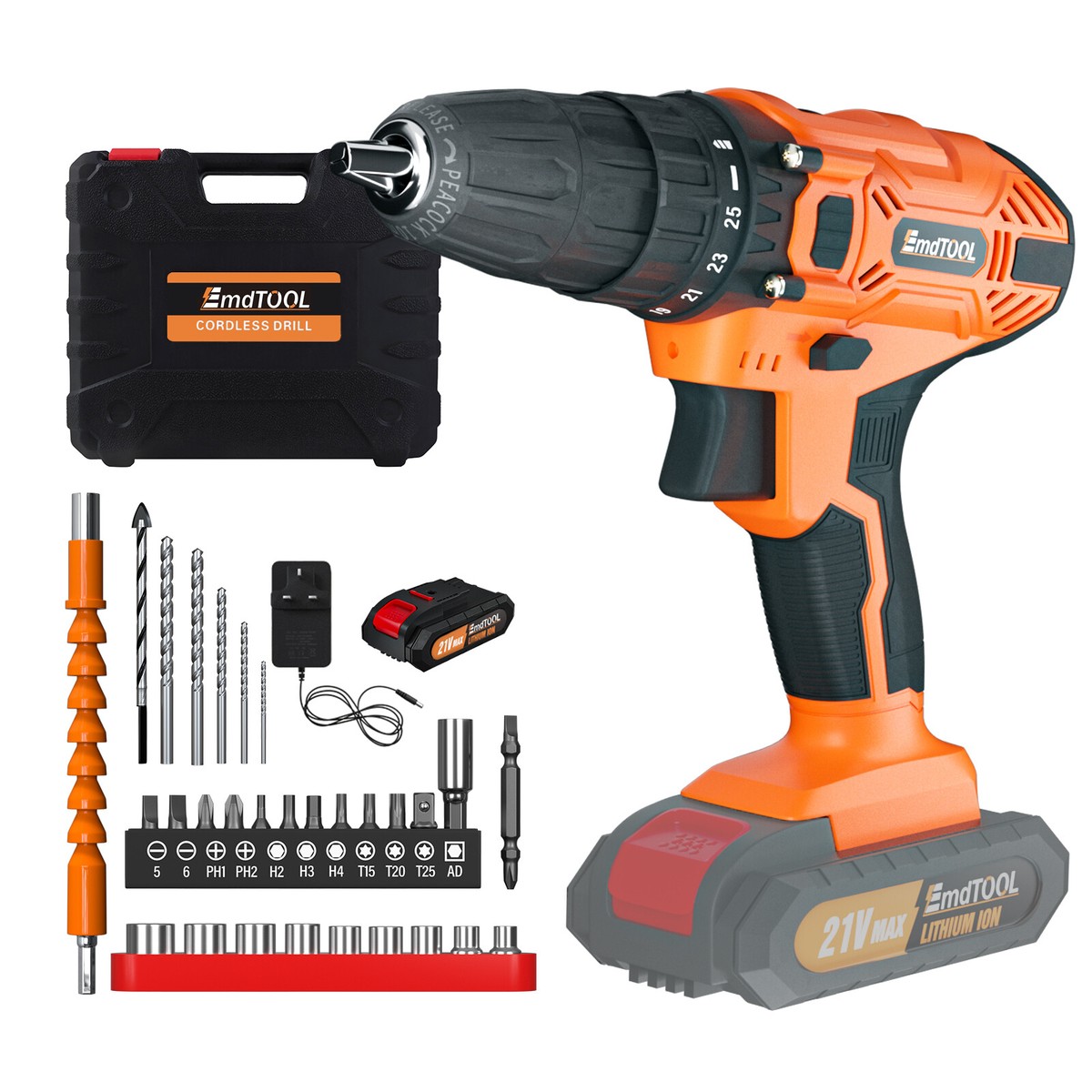 Cordless Drill Deworx 21v Battery 21V Cordless Drill Driver With