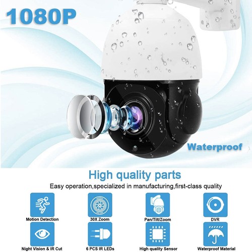 4.5'' 30X Zoom 4 in1 AHD/TVI/CVI/CVBS 1080P 2MP PTZ Speed Dome IR IP Camera US - Picture 11 of 13