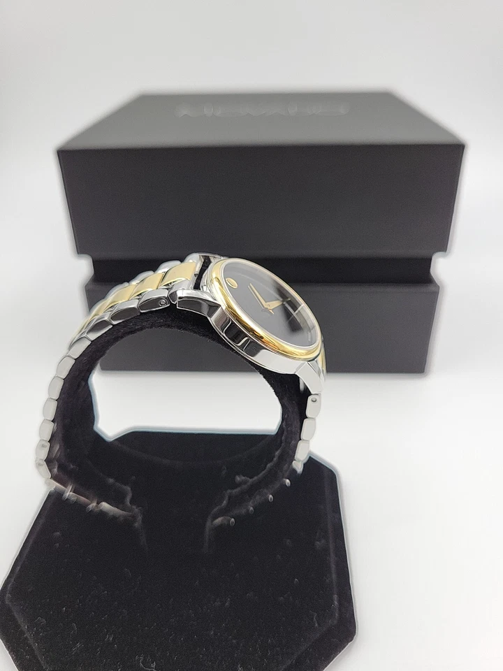 Movado Women’s Museum Black Dial Two Tone Quartz Watch - 2100018 ($995 MSRP) - Image 4 of 4