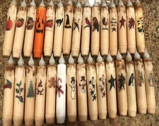 7" Battery Operated Wax-dipped Imaged Taper Candle ~ 6 Hour LED Timer ~ 80+ Imag