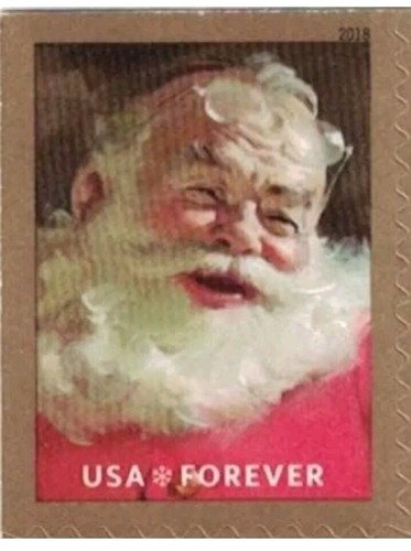 Sparkling Holidays Santa Booklet of 20 Forever Stamps - Picture 4 of 7