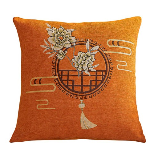 Retro Chenille Floral Pillow Case Flower Cushion Cover Home Office Sofa Decor - Picture 9 of 11