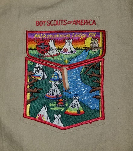 Boy Scouts Insignia Uniform Shirt BSA #531 Vintage USA Sewn Patches Mens LG - Picture 5 of 7