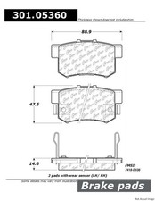 For Acurahonda 1991-2012 Ceramic Brake Pads W. Shims And Hardw Rear Centric