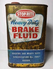 1950s Vintage Western Auto Oil Can Western Auto Stop Rite Brake Fluid Oil Can