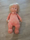 Vintage Drowsy Mattel Cloth Doll Pull String WORKS Pink White Polka Dot 1964