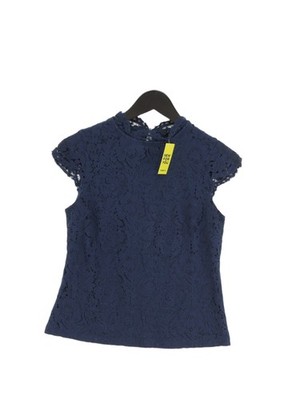 Kleiderschrank Damen Oberteil XS blau Baumwolle mit Nylon, Viskose Basic