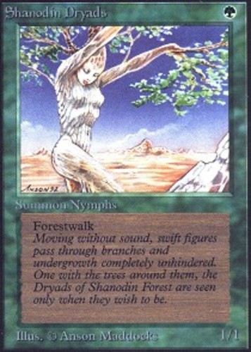 NM-Mint, English MTG Regular Shanodin Dryads Unlimited Magic the Gathering