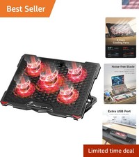 Laptop Cooling Pad for 17.3" Notebook, Red 5 Fans