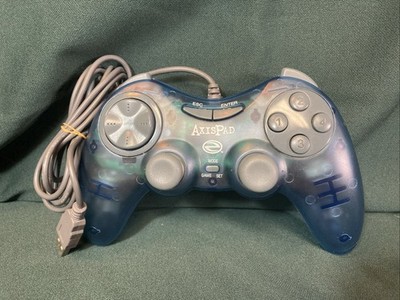 Axispad Colors FX Wired USB Game Controller 8 Button Joystick D-Pad Clear Blue