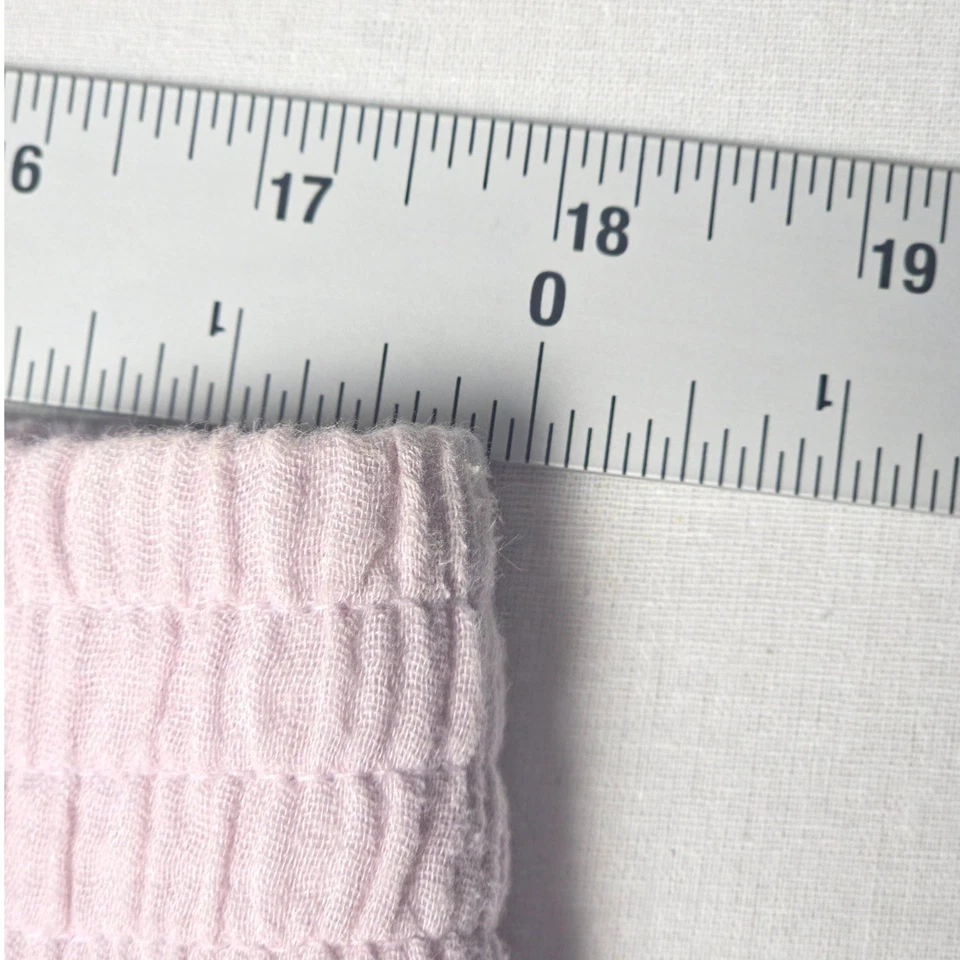 JM Collection Womens Pants Plus 1X Lilac Sky Woven Wide Leg Gauze Drawstring NWT - Image 4 of 4