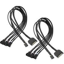 SATA to 3 Pin 4 Pin PWM Fan Adapter Splitter Hub for 12V Desktop