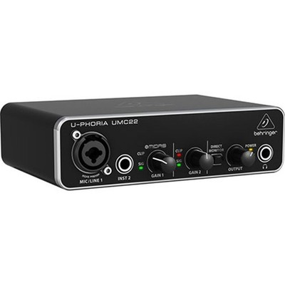 Best Behringer UMC22 Audiophile 2x2, 48 kHz USB Audio Interface with Midas Mic