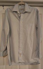 Christian Dior Collard Long Sleeve Blue Men's Dress Shirt Size Medium