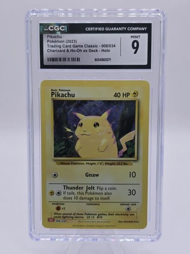 pokemon Pikachu 2023 008/034 Trading Card Game Classic Holo CGC 9
