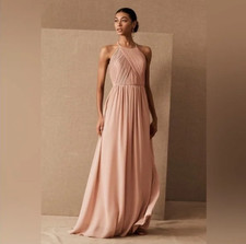 BHLDN Madrie Mauve Pink Halter Maxi Dress Size 6