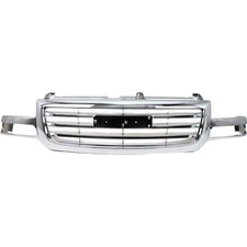All Chrome Grille Assembly For 2003-2006 Gmc Sierra 1500 With Emblem Provision
