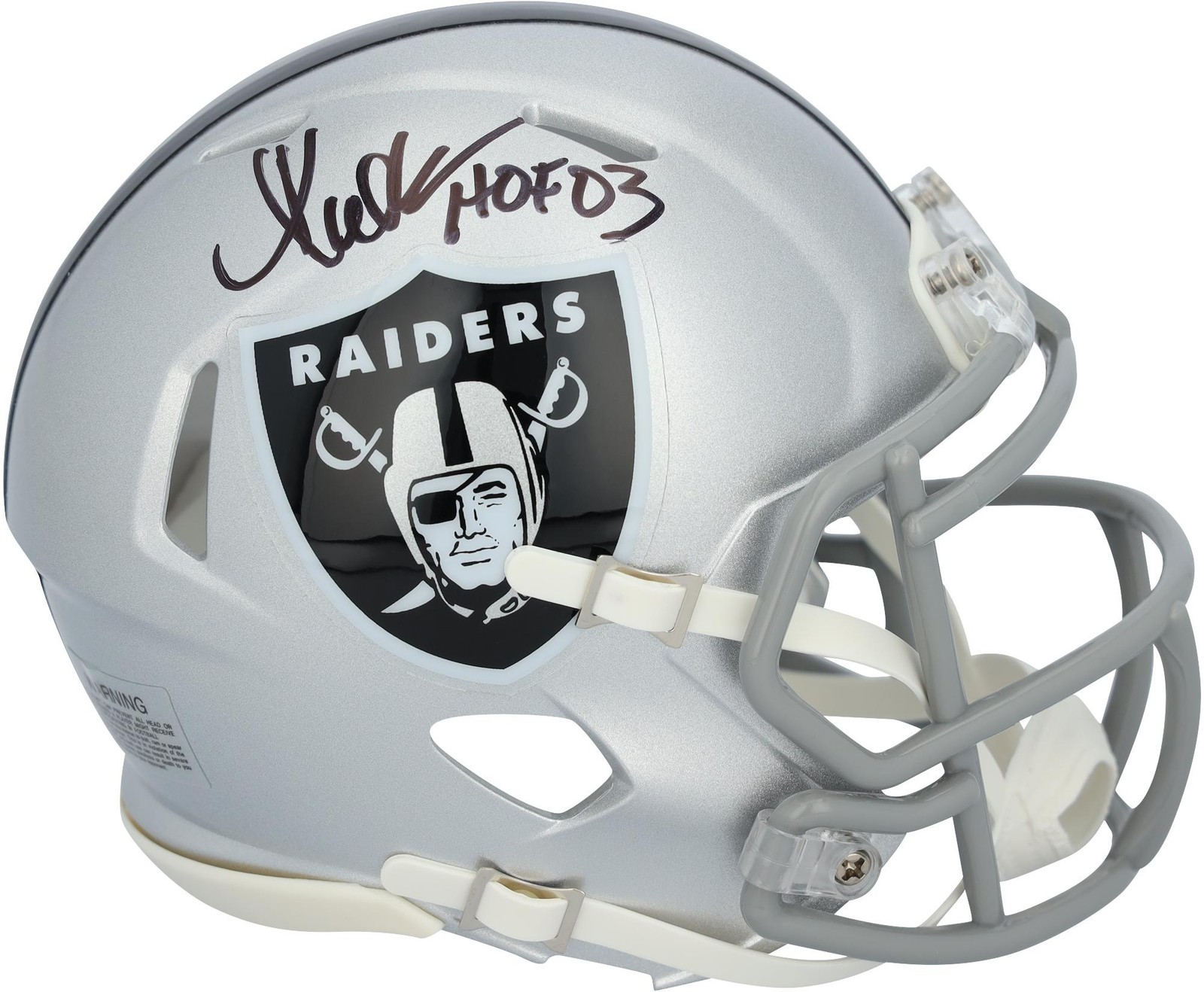 Marcus Allen Autographed Signed Los Angeles Raiders Las Vegas Raiders Riddell Mini Helmet with "HOF 03" Insc 