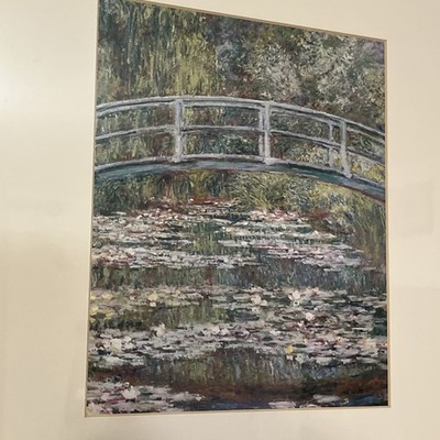 Claude Monet A Bridge Over a Pool of Water Lilies Custom Framed Print