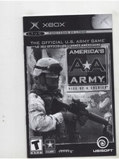 AMERICA'S AA ARMY Original Xbox Manual Only Authentic Original