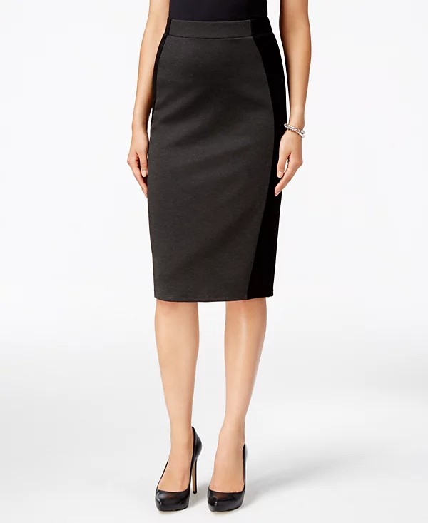 Grace Elements Colorblock Knee-Length Pencil Skirt Size M