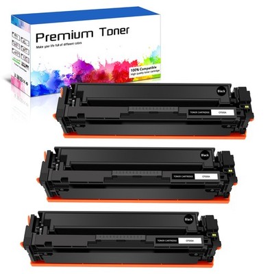 3PK Black CF500A 202A Toner for HP Color LaserJet Pro M254dw M254dn MFP M281cdw