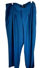 Torrid Size 22 Professional  Plus Teal Pleated Pockets Relaxed Legs Trousers