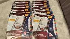 Ready Index Customizable Table of Contents Avery new lot 12 Dividers 1-31 Tab
