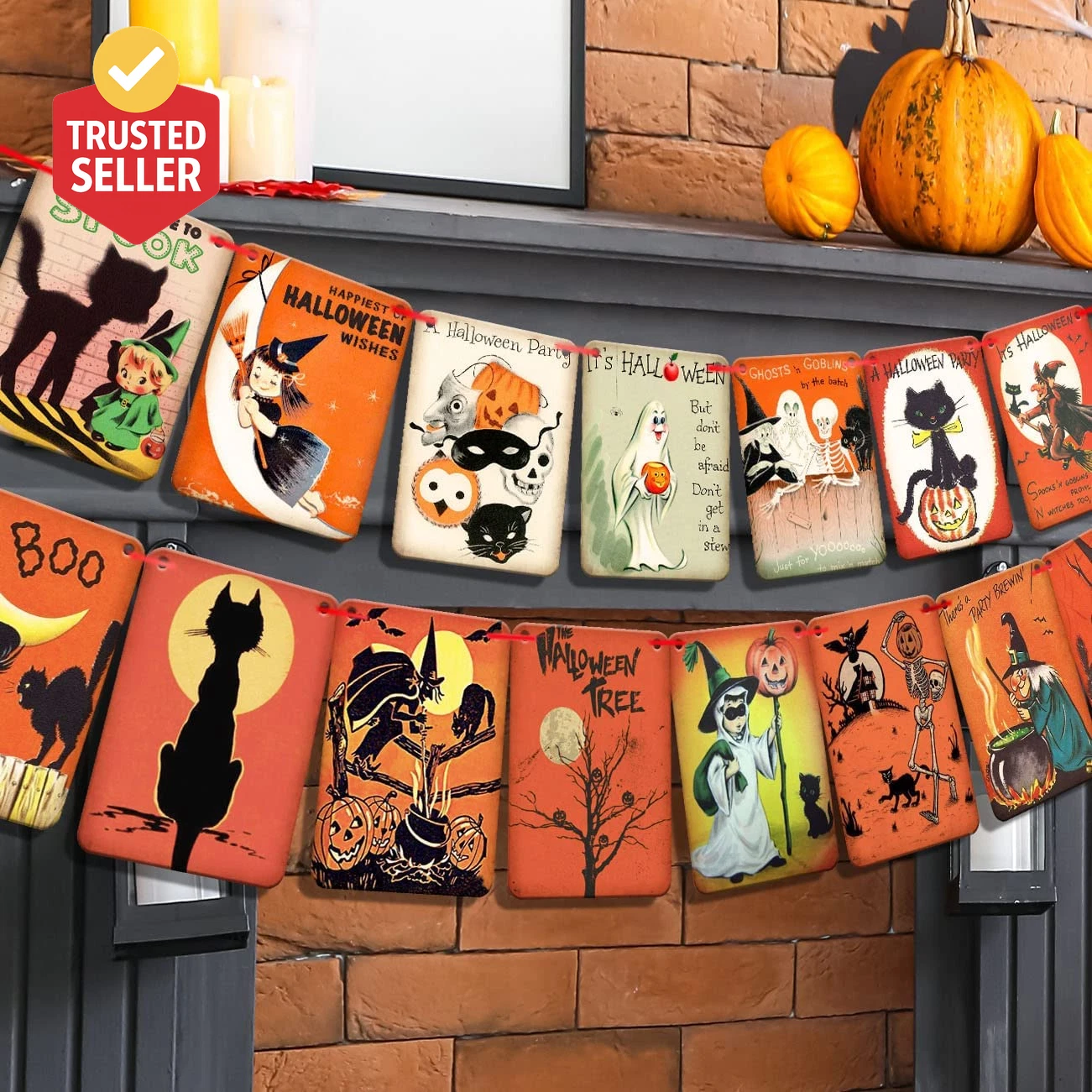 Vintage Halloween Party Decorations Johanna Parker Decor - Trick or Treat Sign B