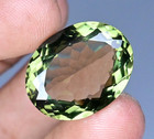 28.80 Ct Moldavite Naturelle Vert Ovale Certifiée AGL Gemme Lâche Sans Défaut