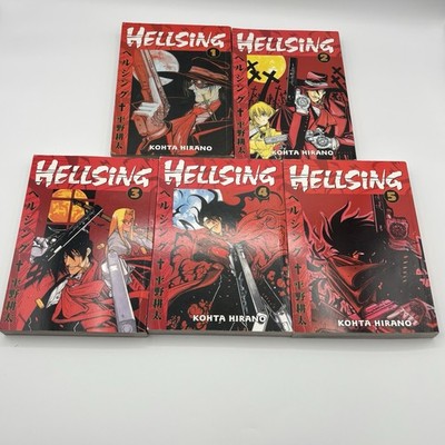 Hellsing Manga Vol 1-5 Lot Dark Horse English Vol 2-5 1st Print, Vol 1 2nd Print