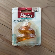Playtex Nurser System Orthodontic Nipples 2 ct Medium Flow, Sealed In Package