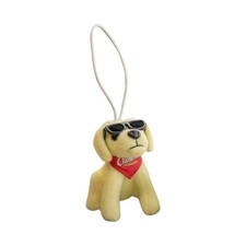 Raising Cane's Backpack Charm Plush Dog with Sunglasses and Red Bandana
