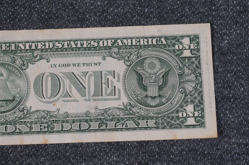 2001 $1 Dollar Note Federal Reserve Error Note Fold Cut - Picture 6 of 6