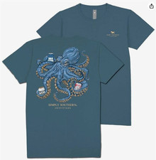 Simply Southern- Women's- Octopus - Cans - Beer - Adult T-Shirt Outfitters