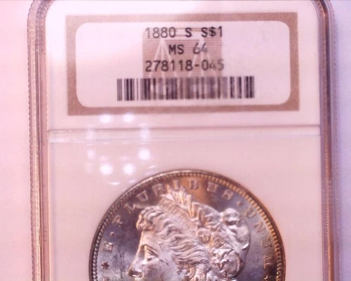 1880-S NGC MS64 Morgan Silver Dollar, Old  Holder * Very Nice*