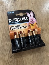 Duracell Optimum AA LR6 MN1500 Alkaline Batteries 4 Pack