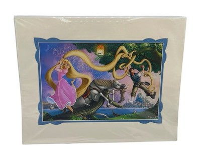 Disney Parks Tangled BRANCHING OUT Matted Art Print 14x18 Daniel Killen NEW