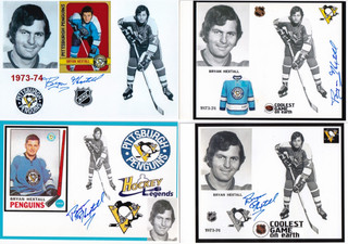4 BRYAN HEXTALL Authentic Signed Autograph Pittsburgh Penguins 4X6 Hockey Photos