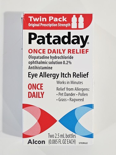 💧Pataday einmal täglich Linderung Augenallergie Linderung 2,5 ml Doppelpack Ablaufdatum Feb 2027