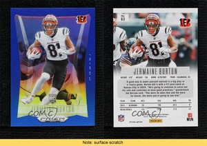 2024 Panini Prizm Deca Blue Prizm /149 Jermaine Burton #63 Rookie RC