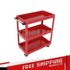 3-Tier Rolling Tool Cart Mechanic Tool Cart with Lockable 330 lbs Capacity