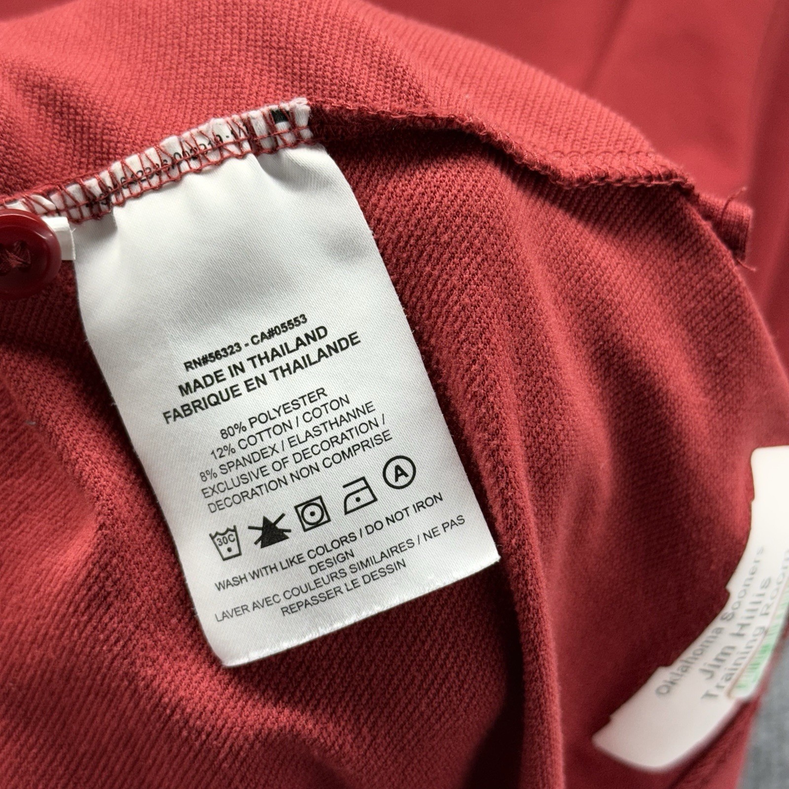 Oklahoma Sooners Jordan Polo Shirt Size L Red Jumpman Nike Short Sleeve thumbnail 5